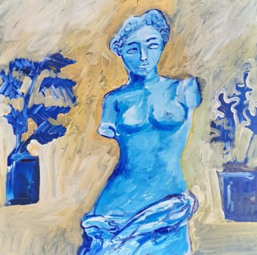 Peinture intitulée "Bleue Vénus" par Caropeu, Œuvre d'art originale, Acrylique