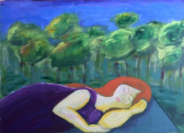 Peinture intitulée "Bois dormant" par Caropeu, Œuvre d'art originale, Acrylique