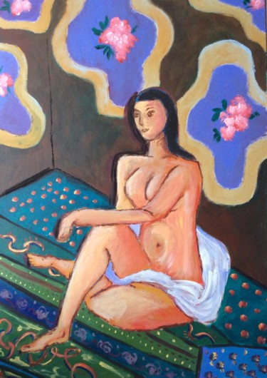 Peinture intitulée "Étude selon Matisse" par Caropeu, Œuvre d'art originale, Acrylique