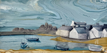 Pintura titulada "Le Vent du Bretagne" por Caropour, Obra de arte original, Acrílico