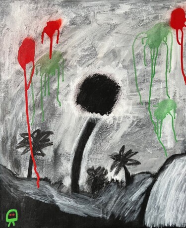 Peinture intitulée "Acid rain" par Carri Konttinen, Œuvre d'art originale, Acrylique