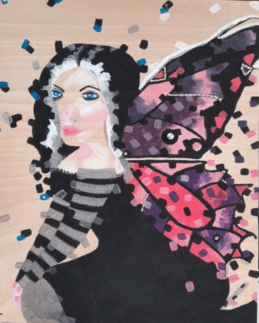 Peinture intitulée "Fairy" par Carrie Jackson, Œuvre d'art originale, Acrylique