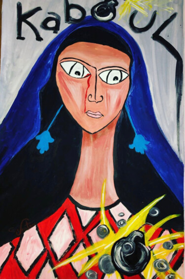 Malerei mit dem Titel "Kaboul" von Carrie Joseph Vouteau, Original-Kunstwerk, Acryl
