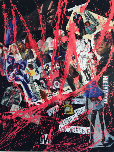 Painting titled "Hollywood palimpses…" by Carrie Joseph Vouteau, Original Artwork, Collages