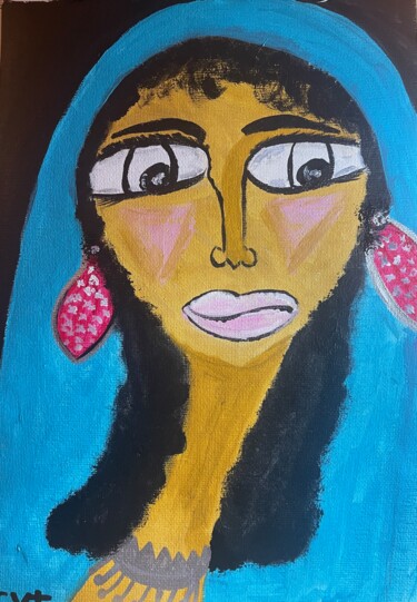 Painting titled "Oriental Lebanese" by Carrie Joseph Vouteau, Original Artwork, Acrylic