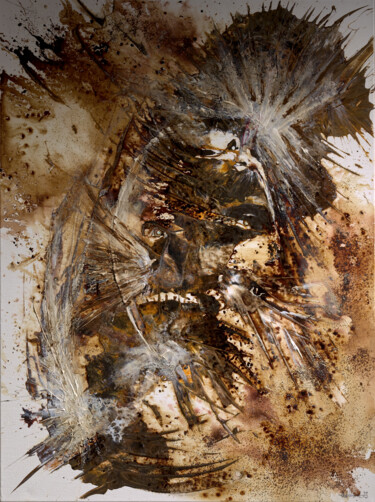 Peinture intitulée "Gueule cassée" par Carriere De Glencoe, Œuvre d'art originale, Acrylique