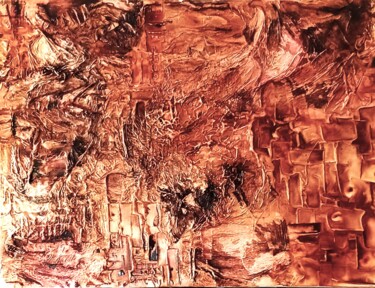 Картина под названием "Chenini I" - Carriere De Glencoe, Подлинное произведение искусства, Акрил Установлен на Деревянная ра…