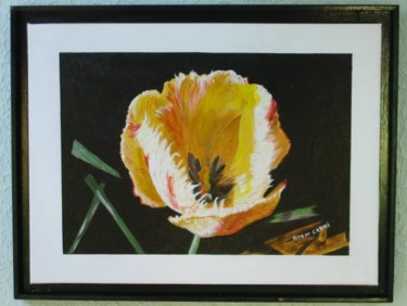 Painting titled "tulipe" by Carro, Original Artwork