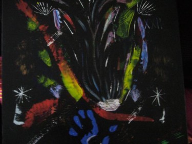Painting titled "SANS TITRE" by Carro, Original Artwork, Oil