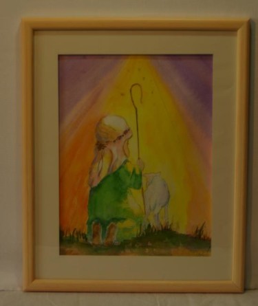Peinture intitulée "Prière su soir" par Mams, Œuvre d'art originale, Huile