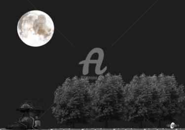 Arts numériques intitulée "Ciel de lune 3" par Cartsandra B, Œuvre d'art originale, Autre