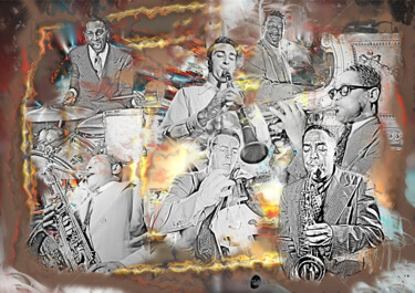 Grafika cyfrowa / sztuka generowana cyfrowo zatytułowany „Jazz3” autorstwa Cartsandra B, Oryginalna praca, Malarstwo cyfrowe