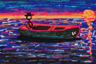 Arte digitale intitolato "barca" da Emilio Caruso, Opera d'arte originale