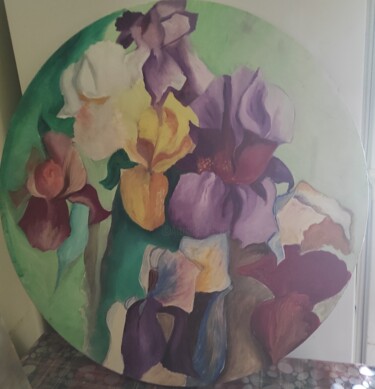 Peinture intitulée "Iris" par Casandra Vasile, Œuvre d'art originale, Huile