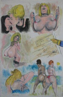 Peinture intitulée "cheri mes seins" par Roberto Casanova, Œuvre d'art originale