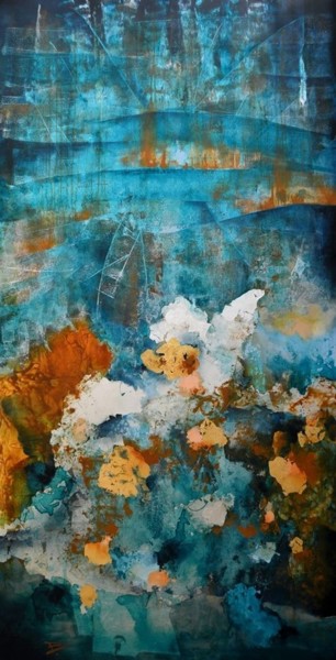 Pintura intitulada "Aguas, Óxidos" por Patricia Casanova, Obras de arte originais, Óleo