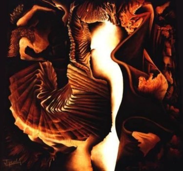 Malerei mit dem Titel "ELLA ES" von Patricia Casanova, Original-Kunstwerk, Öl