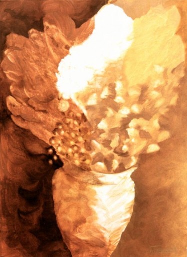 Pintura titulada "Aquellas flores" por Patricia Casanova, Obra de arte original, Oleo