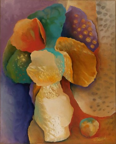 Pintura intitulada "Flores" por Patricia Casanova, Obras de arte originais, Óleo