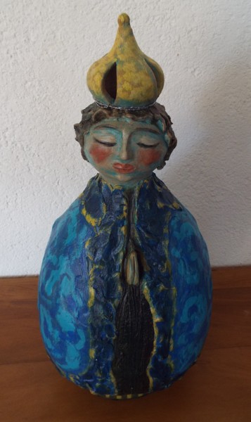 Sculpture titled "Nossa Senhora Manto…" by Casa Tuia, Original Artwork, Ceramics