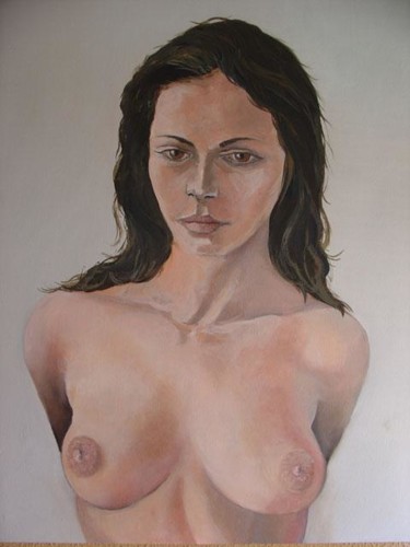 Pintura titulada "Desnudo" por Casiano López Pacheco, Obra de arte original