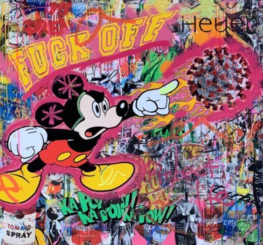 Fuck Off Peinture intitulée "Fuck Off" par Caspa, Œuvre d'art originale, Acrylique