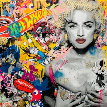 Pintura titulada "Love Madonna" por Caspa, Obra de arte original, Pintura al aerosol
