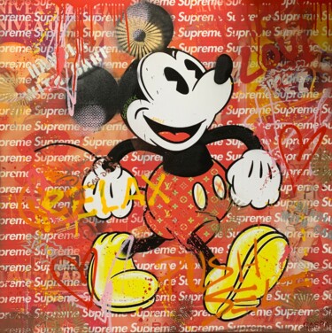 Malerei mit dem Titel "Mickey" von Caspa, Original-Kunstwerk, Acryl