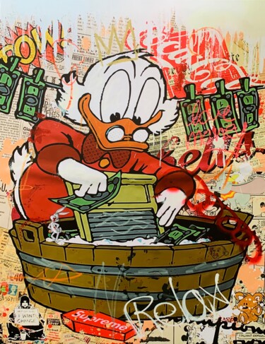 Schilderij getiteld "money laundering" door Caspa, Origineel Kunstwerk, Digitaal Schilderwerk
