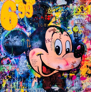 Obrazy i ryciny zatytułowany „Mickey Smile” autorstwa Caspa, Oryginalna praca, Cyfrowy wydruk