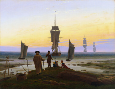 Malarstwo zatytułowany „Les étapes de la vi…” autorstwa Caspar David Friedrich, Oryginalna praca, Olej