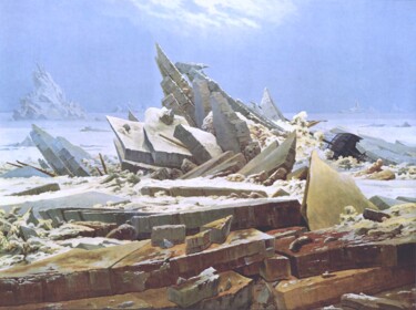 Malarstwo zatytułowany „La mer de glace ou…” autorstwa Caspar David Friedrich, Oryginalna praca, Olej