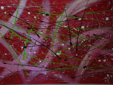 Painting titled "ROUGE" by K100, Original Artwork