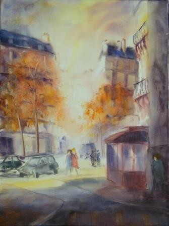 Peinture intitulée "Paris animé" par Le Forestier, Œuvre d'art originale