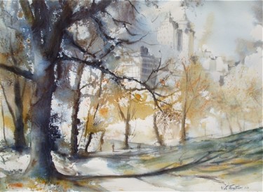 Peinture intitulée "Central Park" par Le Forestier, Œuvre d'art originale
