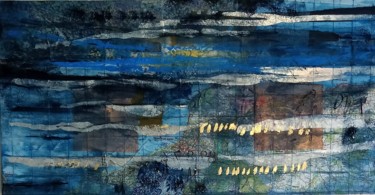 Collagen mit dem Titel "Lac Léman, II 2018" von Cassandra Wainhouse, Original-Kunstwerk, Collagen