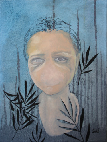 Painting titled "Melancolia" by Cassia Naomi, Original Artwork, Oil
