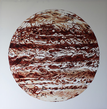 Malerei mit dem Titel "Júpiter" von Cassia Naomi, Original-Kunstwerk, Pigmente