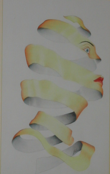 Картина под названием "ECONOMISTA" - Cassiano Lima, Подлинное произведение искусства, Карандаш Установлен на картон