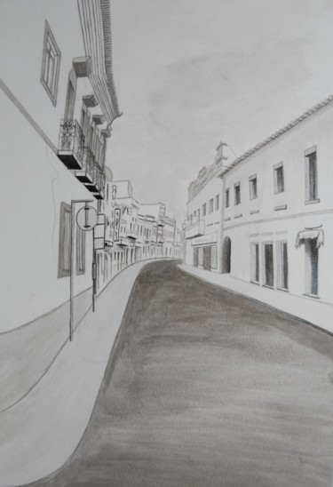 Pintura intitulada "rua 3" por Cassiano Lima, Obras de arte originais, Tinta Montado em Cartão