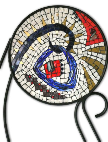Sculpture titled "Sospeso" by Cassia Raad, Original Artwork, Mosaic