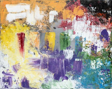Картина под названием "The Color of Chimes" - Cassie Burgan, Подлинное произведение искусства, Акрил