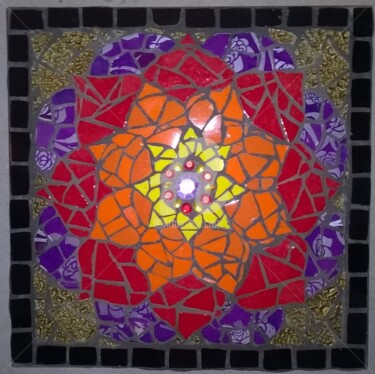 Sculpture titled "mandala" by Cassio-Galet, Original Artwork, Mosaic