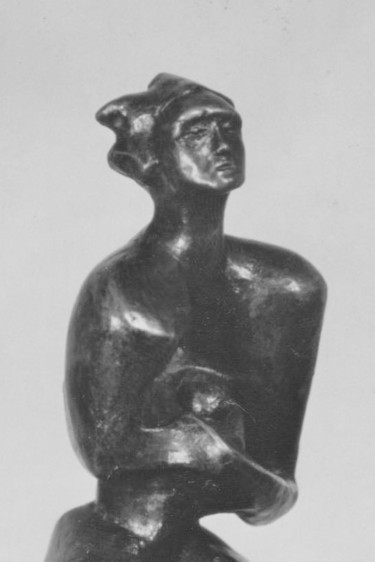 Sculpture titled "femme et enfant" by Carlos Castanedo, Original Artwork, Bronze