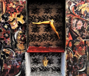 Collages intitulée "Burlesque" par Marta Castellanos, Œuvre d'art originale, Collages