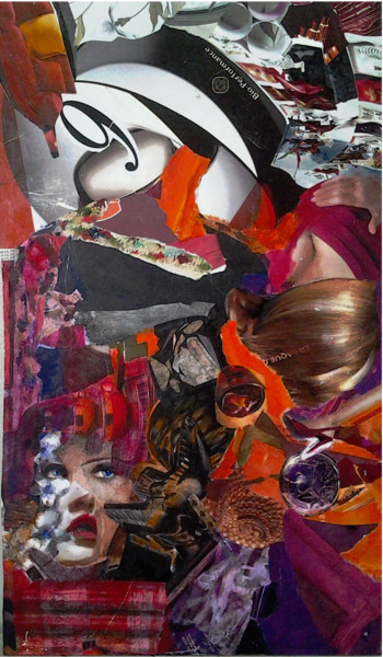 Collages intitulée "6 Perhaps 9" par Marta Castellanos, Œuvre d'art originale, Collages