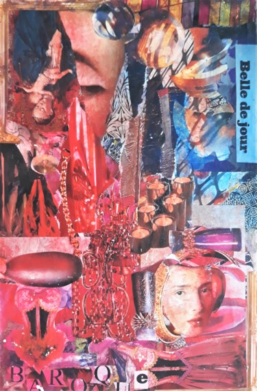 Collages titled "Belle de Jour" by Marta Castellanos, Original Artwork, Collages