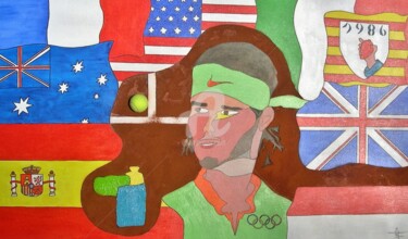 Painting titled "Nadal.jpg" by Thierry Castillon Du Perron, Original Artwork, Acrylic