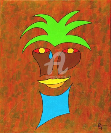 Peinture intitulée "palmier.jpg" par Thierry Castillon Du Perron, Œuvre d'art originale