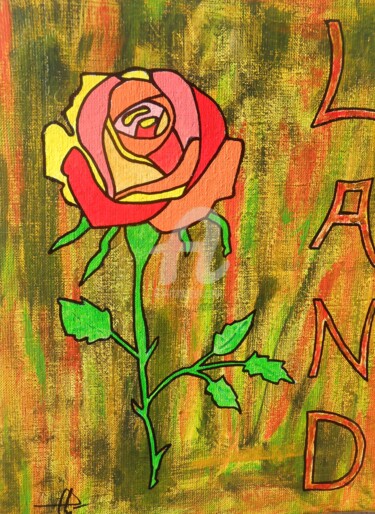 Painting titled "Roseland 2.jpg" by Thierry Castillon Du Perron, Original Artwork, Acrylic